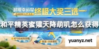 和平精英蜜獾天降萌叽怎么获得 和平精英蜜獾天降萌叽获取攻略 