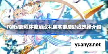 FGO国服秩序善加成礼装实装后助战选择介绍 秩序善加成礼装实装后助战怎么挂 