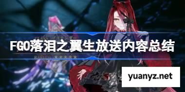 FGO落泪之翼生放送公布了什么内容 FGO落泪之翼生放送内容总结 