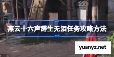 燕云十六声辞生无泪任务攻略方法 燕云十六声辞生无泪任务怎么做 